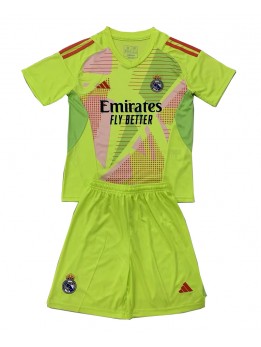 Real Madrid Torwart Ausweichtrikot für Kinder 2024-25 Kurzarm (+ Kurze Hosen)